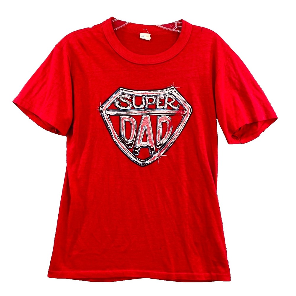 Vintage DG Sportswear T Shirt‎ Mens Medium Super Dad Graphic Tee Made in USA